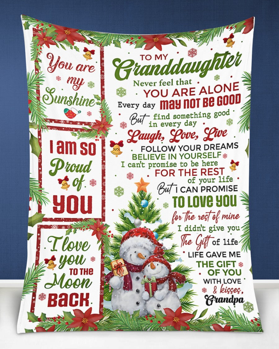 BLANKET FOR GRANDDAUGHTER – COMFORT & WARMTH CHRISTMAS GIFT FROM GRANDPA  Sherpa Fleece Quilt Blanket TIEN00 (SKUB10-184)