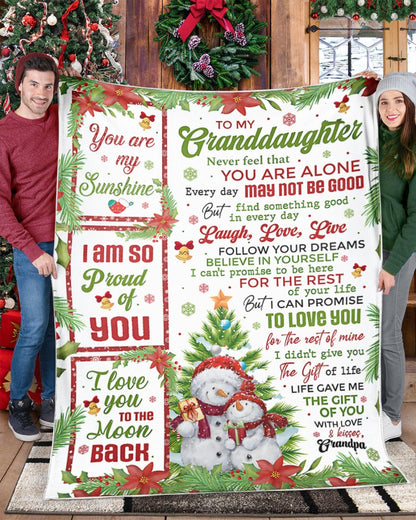 BLANKET FOR GRANDDAUGHTER – COMFORT & WARMTH CHRISTMAS GIFT FROM GRANDPA  Sherpa Fleece Quilt Blanket TIEN00 (SKUB10-184)