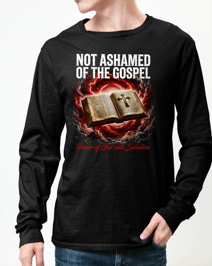 NOT ASHAMED OF THE GOSPEL - CHRISTIAN T-SHIRT - FOR MEN tien00 (SKU2608-131)