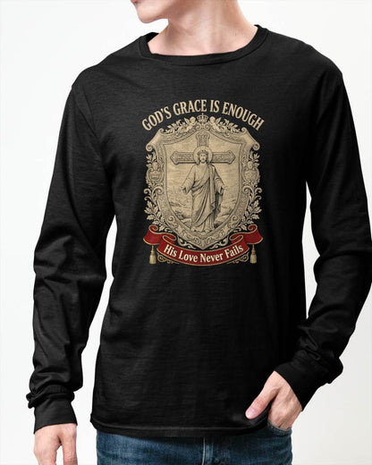 GOD’S GRACE IS ENOUGH  - CHRISTIAN T-SHIRT - FOR MEN tien00 (SKU2608-135)