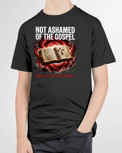 NOT ASHAMED OF THE GOSPEL - CHRISTIAN T-SHIRT - FOR MEN tien00 (SKU2608-131)