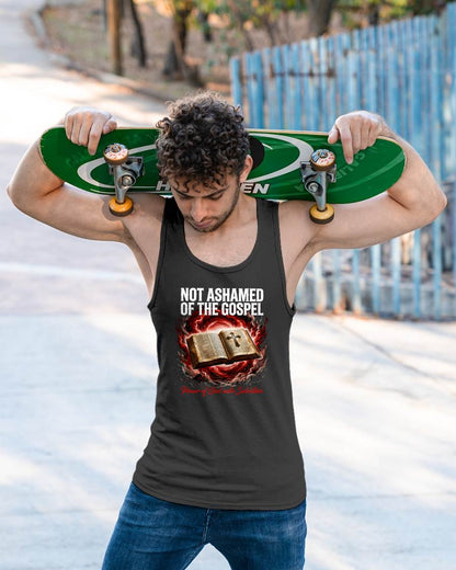 NOT ASHAMED OF THE GOSPEL - CHRISTIAN T-SHIRT - FOR MEN tien00 (SKU2608-131)