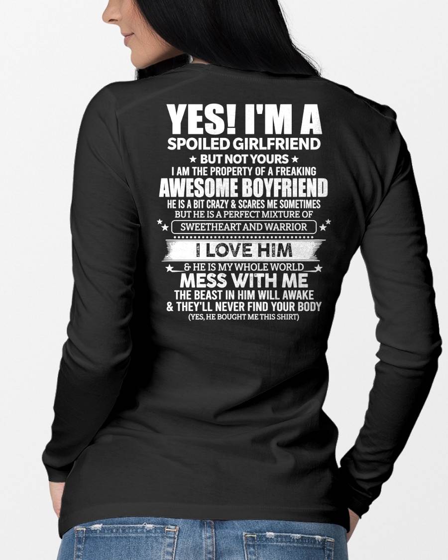 YES! I'M A SPOILED GIRLFRIEND - GIFT FROM BOYFRIEND/HUSBAND - tien00 (SKU2606-265-00)