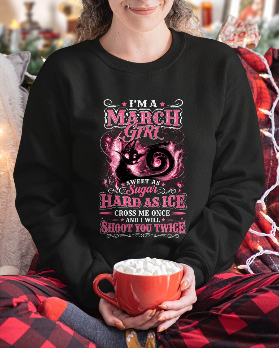 MARCH GIRL – "SWEET AS SUGAR - HARD AS ICE" – PINK VERSION – T-SHIRT FOR WOMEN – TIEN03 (SKU2607-325-03)