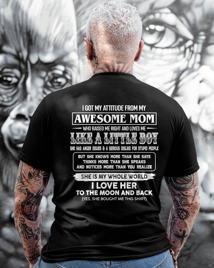 T - Shirt From Mom to Son  – "I LOVE MY MOM TO THE MOON AND THE BACK" – TIEN00 (SKU2605-32-00)