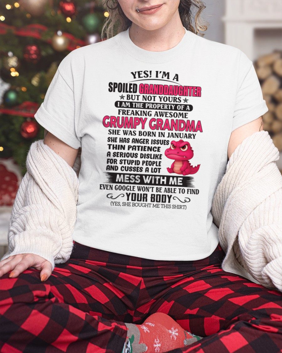 JANUARY - YES, I'M A SPOILED GRANDDAUGHTER - GIFT FROM GRANDMA - TIEN01 (SKU09-96-01)