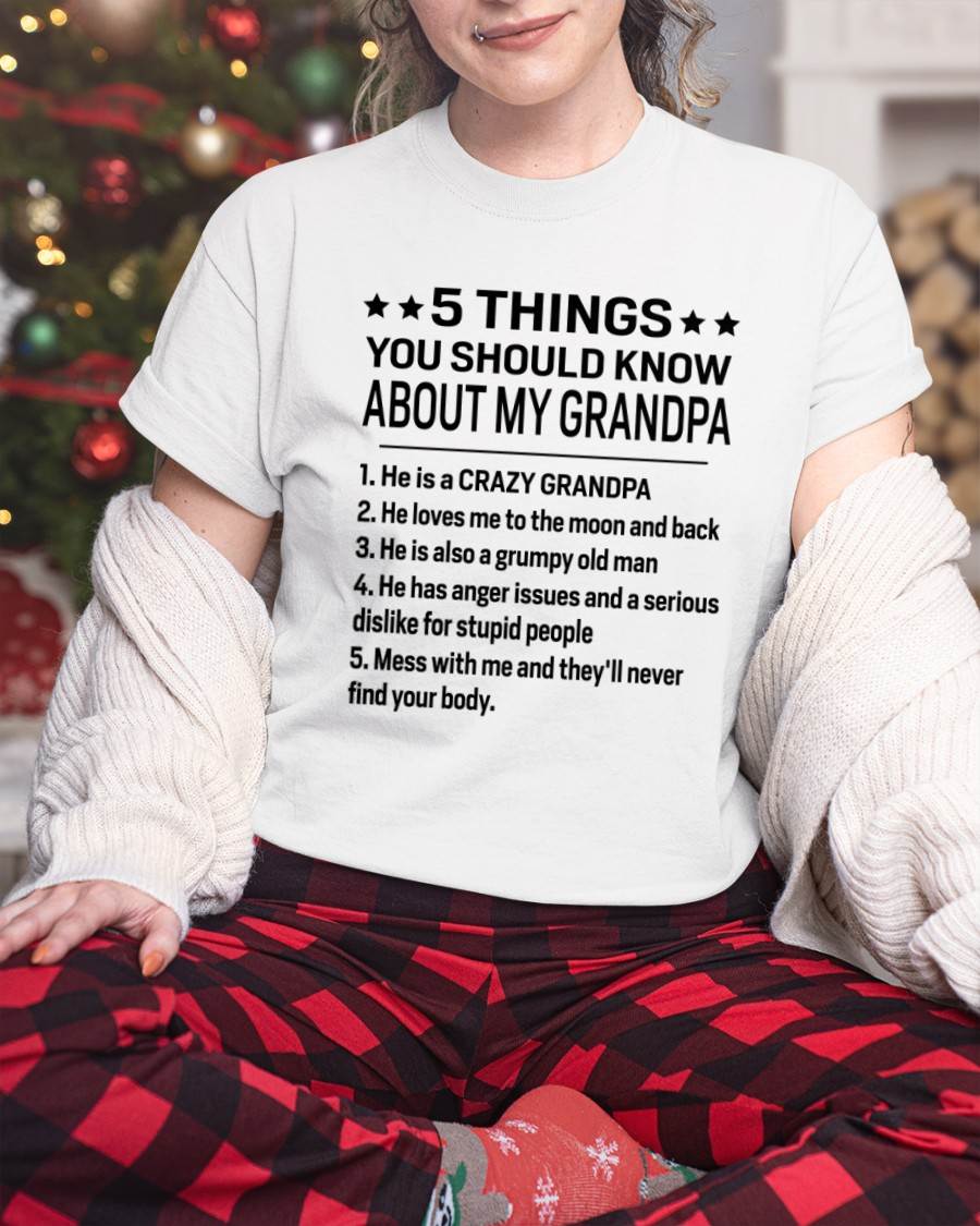 FIVE THINGS YOU SHOULD KNOW ABOUT MY GRANDPA - GIFT FROM GRANDPA - TIEN00 (SKU2603-134-00)