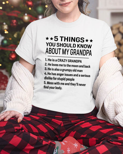 FIVE THINGS YOU SHOULD KNOW ABOUT MY GRANDPA - GIFT FROM GRANDPA - TIEN00 (SKU2603-134-00)