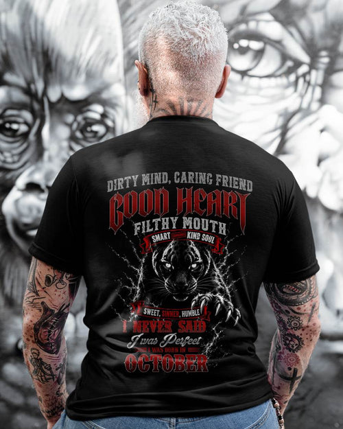 "GOOD HEART BUT FILTHY MOUTH - I NEVER SAID I WAS PERFECT" –  COOL T - SHIRT FOR MEN – TIEN10 (SKU2606-120-10)