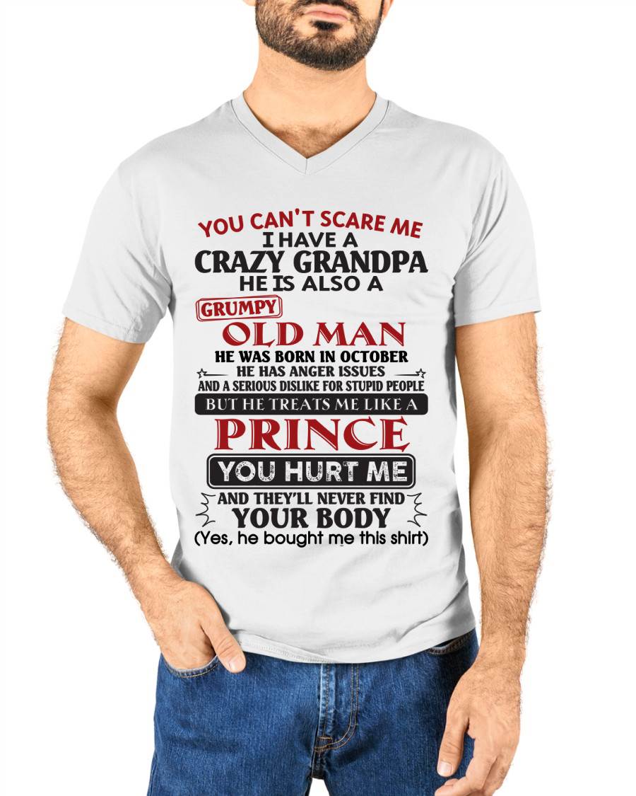 October – You Can’t Scare Me I Have A Crazy Grandpa – Gift For Grandson And Granddaughter From Grandpa – DOAN10 (SKU10-186-10)