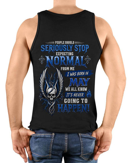 "STOP!! EXPECTING NORMAL FROM ME - IT'S NEVER HAPPEN" –  COOL T - SHIRT FOR MEN – TIEN05 (SKU2606-172-05)