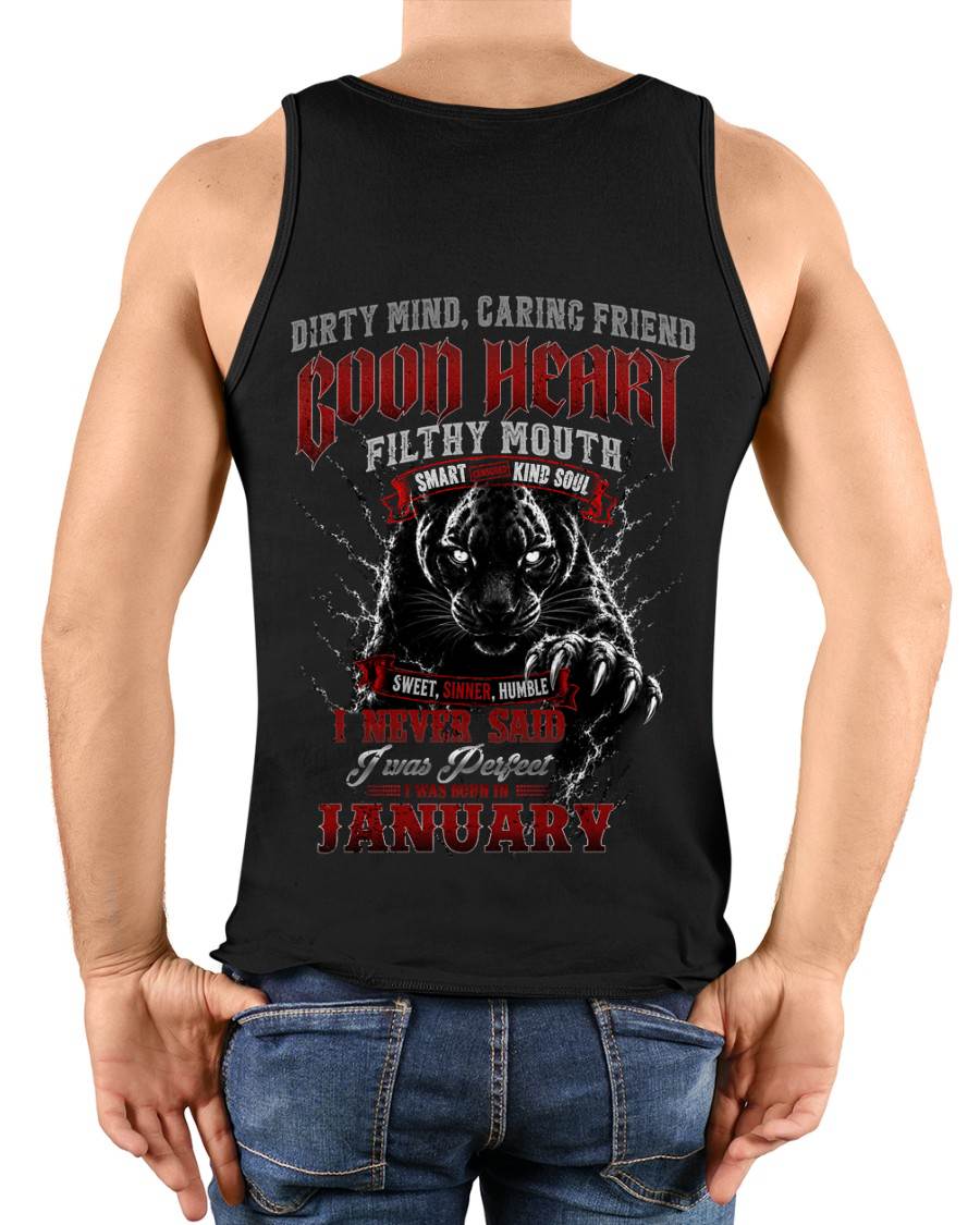 "GOOD HEART BUT FILTHY MOUTH - I NEVER SAID I WAS PERFECT" –  COOL T - SHIRT FOR MEN – TIEN01 (SKU2606-120-01)
