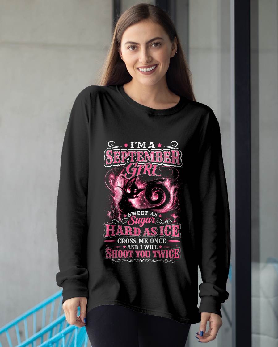 SEPTEMBER GIRL – "SWEET AS SUGAR - HARD AS ICE" – PINK VERSION – T-SHIRT FOR WOMEN – TIEN09 (SKU2607-325-09)