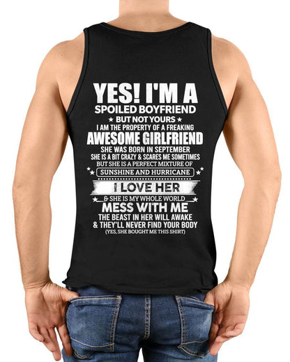 SEPTEMBER – "I HAVE A GIRLFRIEND - SHE IS SUNSHINE AND HURRICANE" –  T - SHIRT FROM WIFE – TIEN09 (SKU2606-389-09)