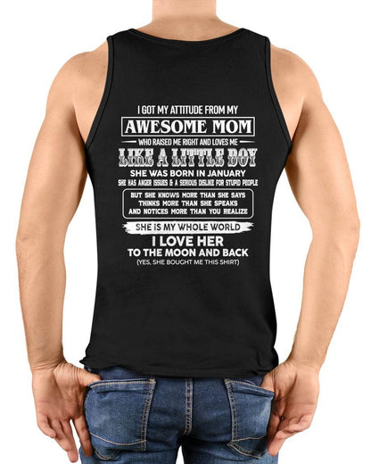 T - Shirt From Mom to Son  – "I LOVE MY MOM TO THE MOON AND THE BACK" – TIEN02 (SKU2605-32-02)