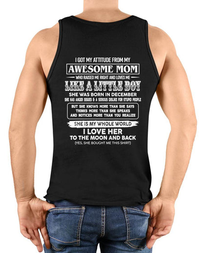 T - Shirt From Mom To Son  – "I LOVE MY MOM TO THE MOON AND THE BACK" – TIEN12(SKU2605-32-12)