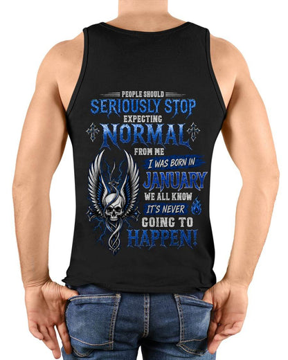 "STOP!! EXPECTING NORMAL FROM ME - IT'S NEVER HAPPEN" –  COOL T - SHIRT FOR MEN – TIEN01 (SKU2606-172-01)