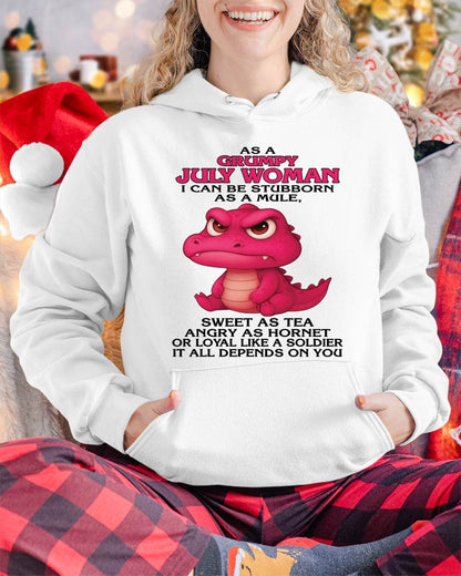 As A Grumpy January Woman - T Shirt For Woman - DOAN07 (SKU09-31-07)