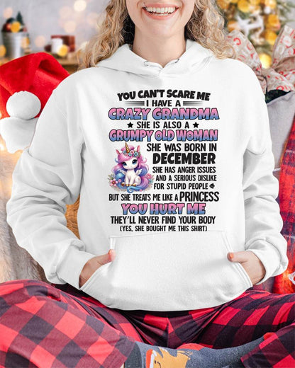 You Can’t Scare Me I Have A Crazy Grandma - Gift For Grandson And Granddaughter From Grandma - DOAN12 (SKU09-106-12)