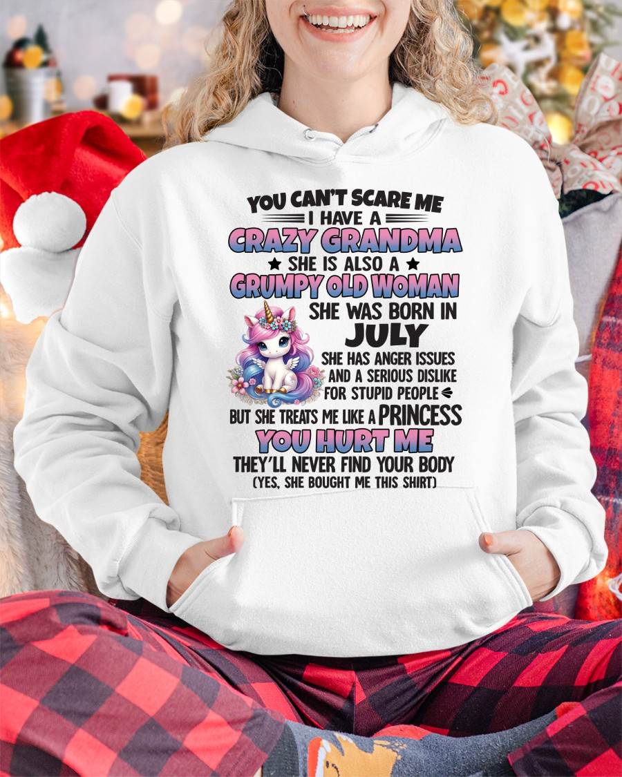 You Can’t Scare Me I Have A Crazy Grandma - Gift For Grandson And Granddaughter From Grandma - DOAN07 (SKU09-106-07)