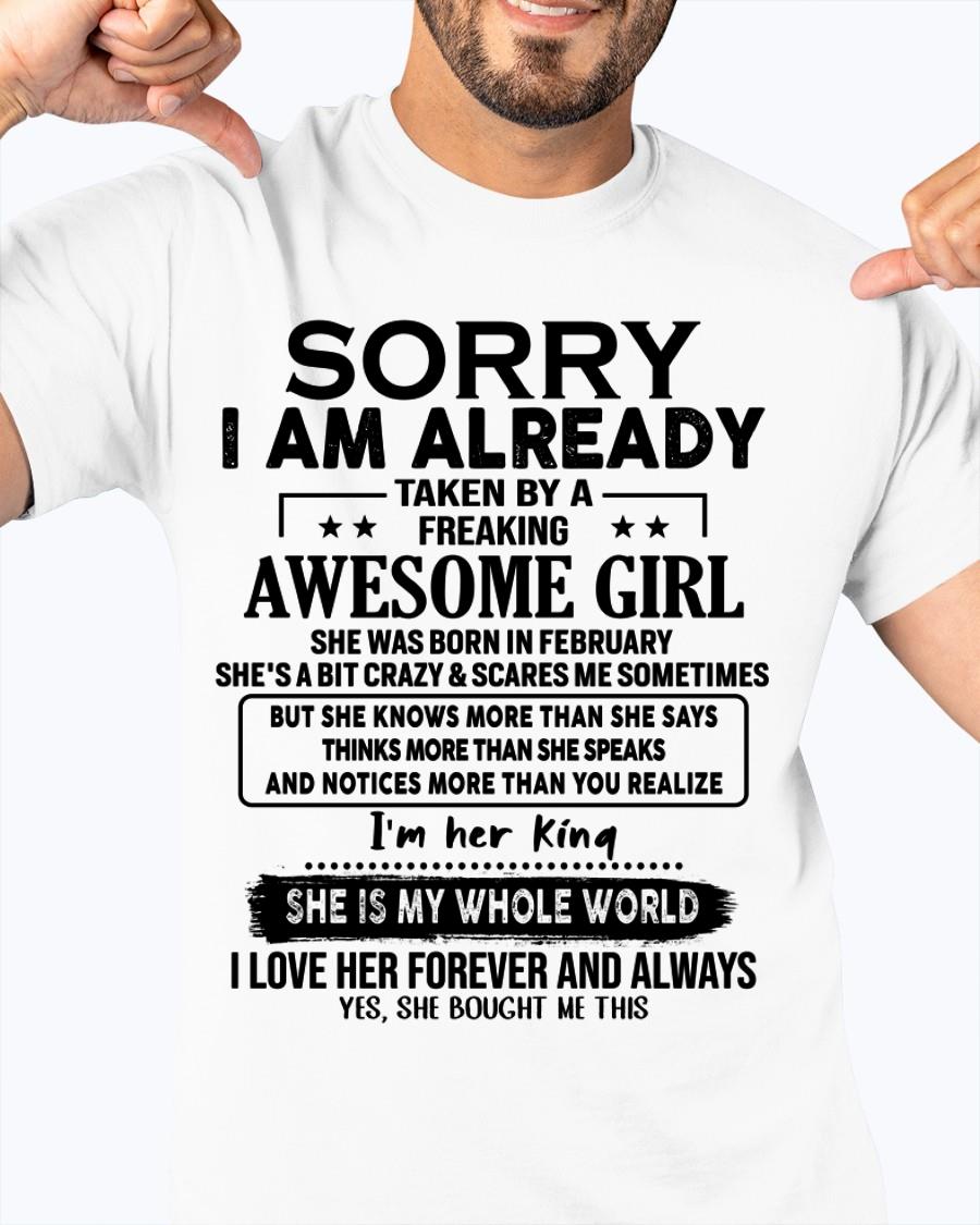 February - Awesome Girl born in February - Special gift for your boyfriend - From Wife TIEN02 (SKU.AT16)