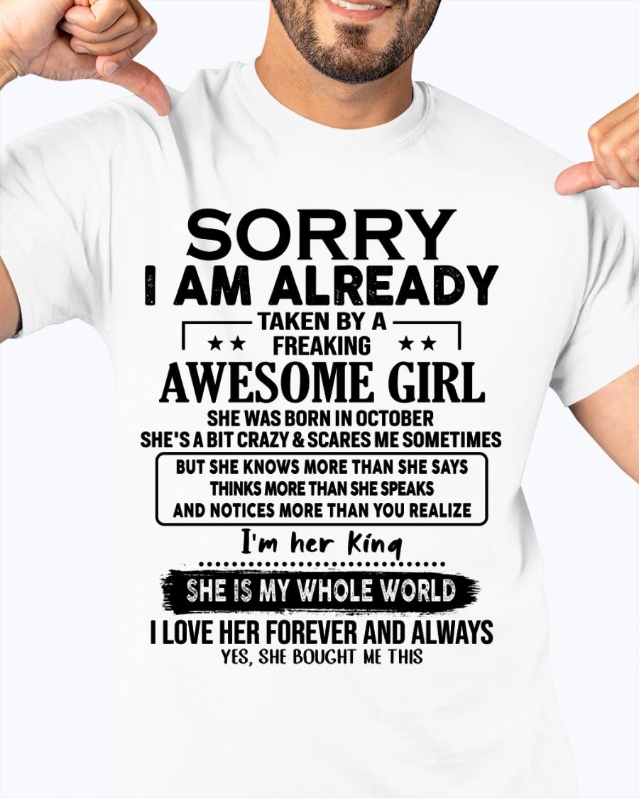 October - Awesome Girl born in October - Special gift for your boyfriend - From Wife TIEN10 (SKU.AT16)