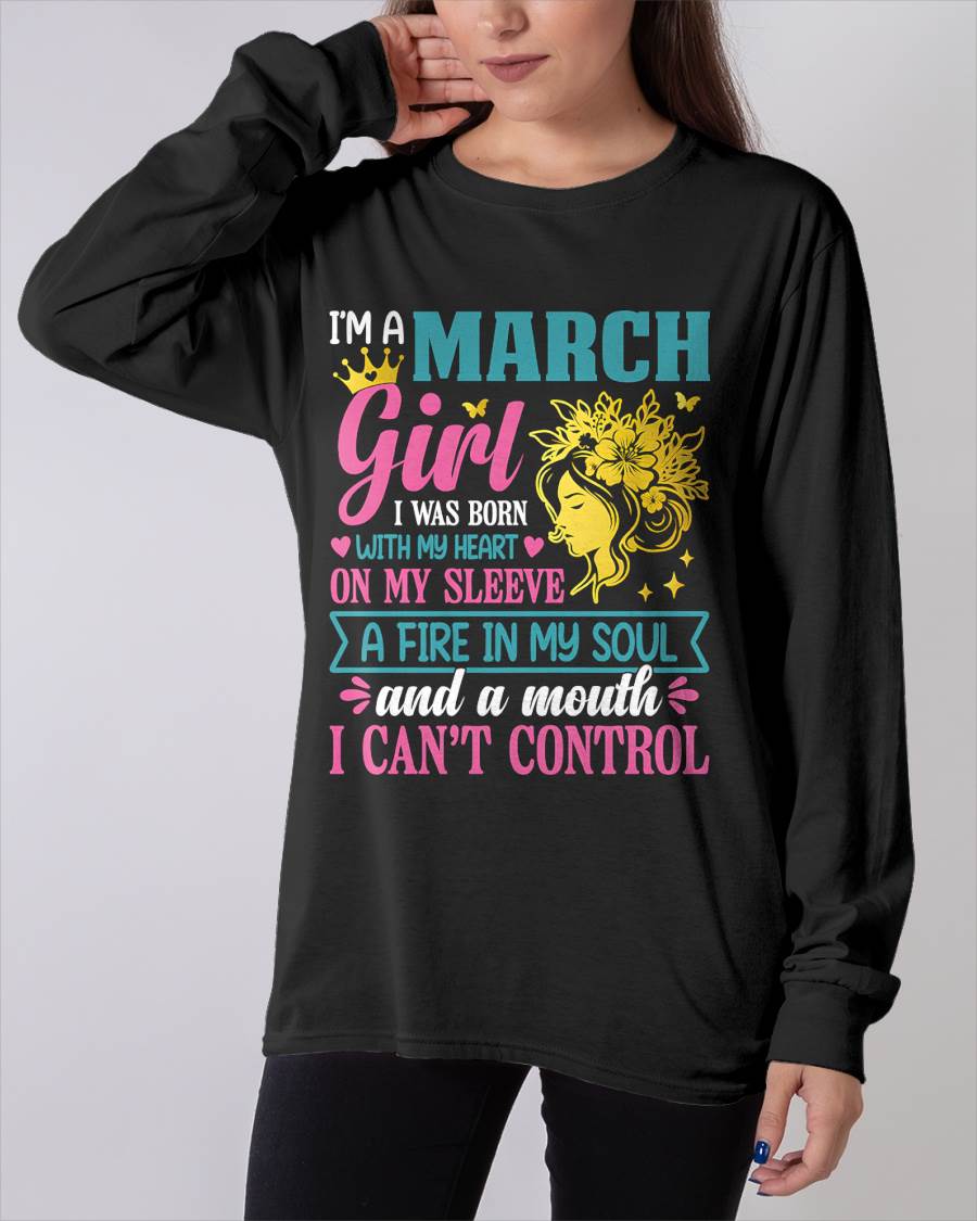 I'm A March Girl – T-Shirt For Woman – DOAN03 (SKU10-67-03)