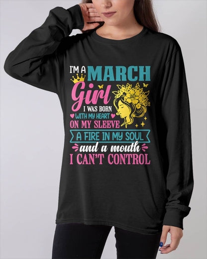 I'm A March Girl – T-Shirt For Woman – DOAN03 (SKU10-67-03)