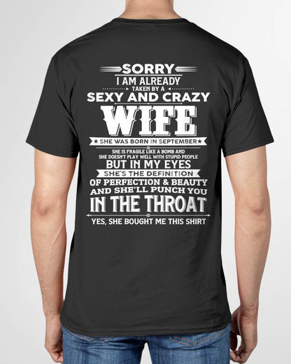 "MY WIFE IS THE DEFINITION OF PERFECTION & BEAUTY" – T- SHIRT FROM WIFE – TIEN09 (SKU2605-358-09)