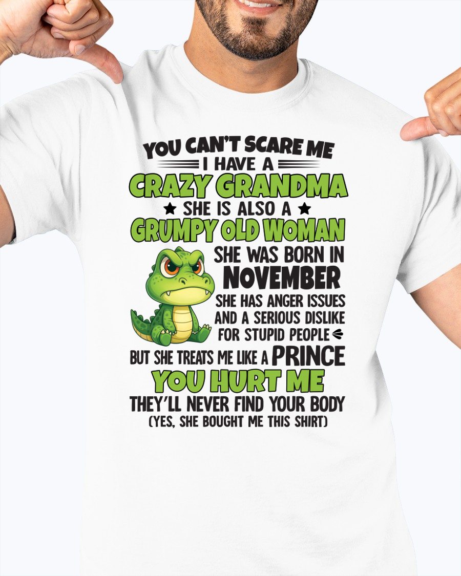 NOVEMBER - YOU CAN'T SCARE ME - FOR GRANDSON - GIFT FROM GRANDMA - TIEN11 (SKU09-85-11)