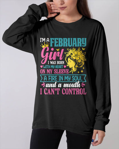 I'm A February Girl – T-Shirt For Woman – DOAN02 (SKU10-67-02)