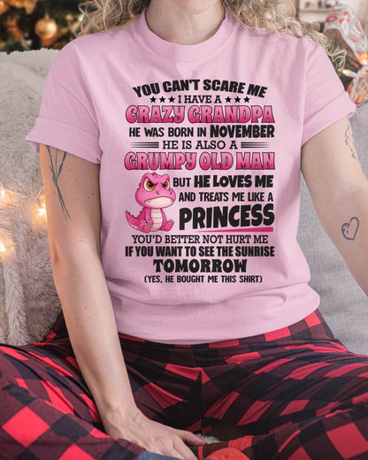 YOU CAN’T SCARE ME I HAVE A CRAZY GRANDPA - GIFT FOR GRANDSON AND GRANDDAUGHTER FROM GRANDPA - DOAN11 (SKU09-105-11)