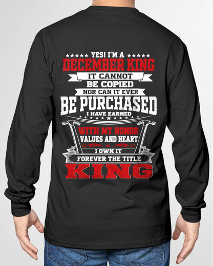 "I'm A King - I Have Earned With My Honor, Value And Heart" – The Cool T - Shirt For Man – TIEN12 (SKU2605-308-12)