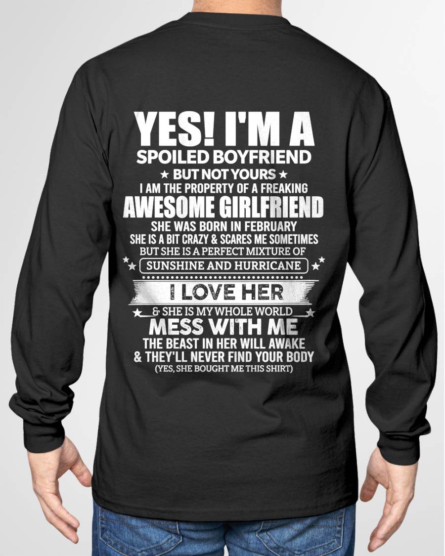 FEBRUARY – "I HAVE A GIRLFRIEND - SHE IS SUNSHINE AND HURRICANE" –  T - SHIRT FROM WIFE – TIEN02 (SKU2606-389-02)