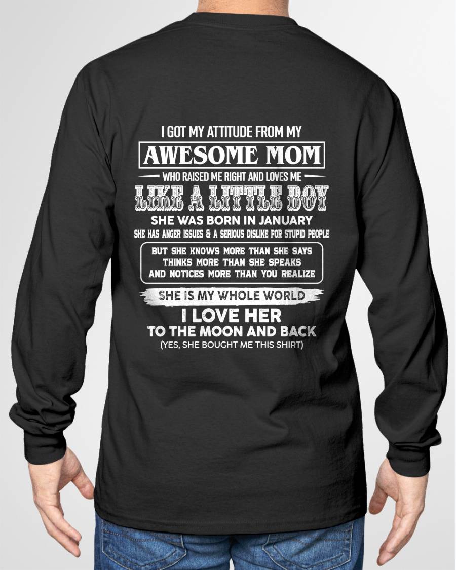 T - Shirt From Mom to Son  – "I LOVE MY MOM TO THE MOON AND THE BACK" – TIEN02 (SKU2605-32-02)