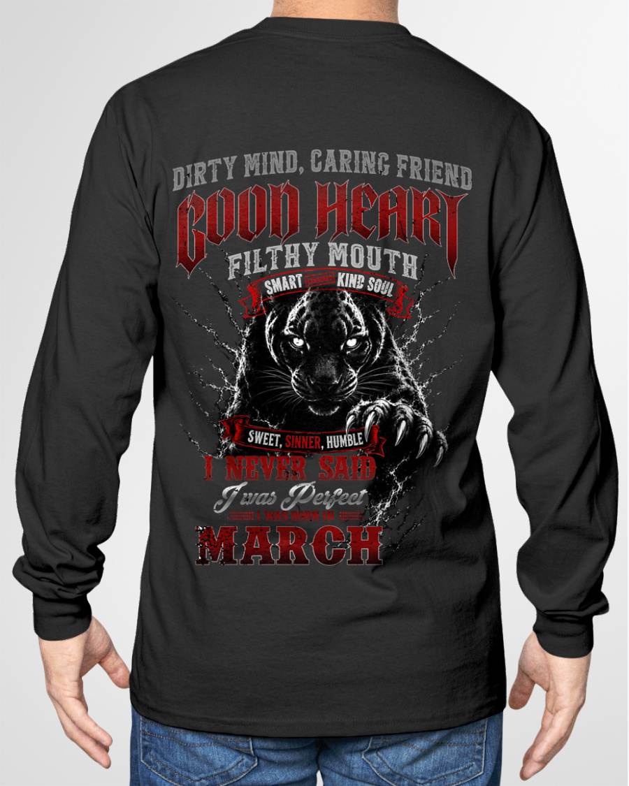 "GOOD HEART BUT FILTHY MOUTH - I NEVER SAID I WAS PERFECT" –  COOL T - SHIRT FOR MEN – TIEN03 (SKU2606-120-03)