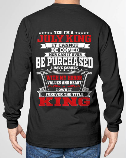 "I'm A King - I Have Earned With My Honor, Value And Heart" – The Cool T - Shirt For Man – TIEN07 (SKU2605-308-07)