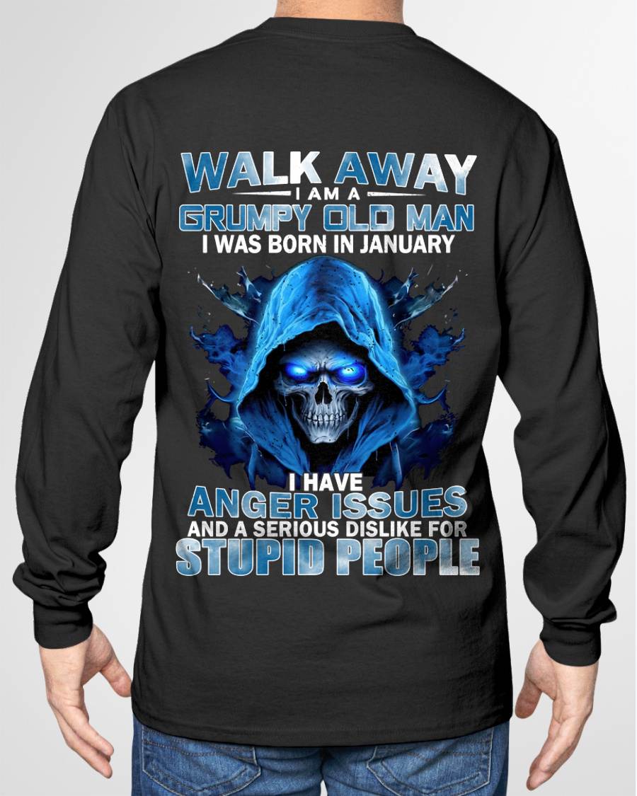 "I AM GRUMPY OLD MAN - I WAS BORN IN JANUARY" – T-SHIRT FOR MEN – TIEN01 (SKU2607-171-01)