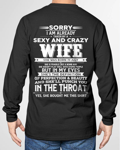 "MY WIFE IS THE DEFINITION OF PERFECTION & BEAUTY" – T- SHIRT FROM WIFE – TIEN07 (SKU2605-358-07)