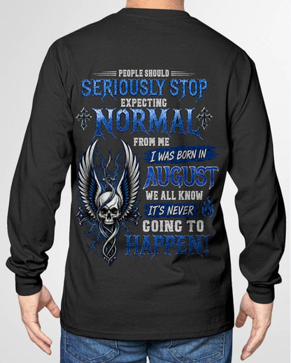 "STOP!! EXPECTING NORMAL FROM ME - IT'S NEVER HAPPEN" –  COOL T - SHIRT FOR MEN – TIEN08 (SKU2606-172-08)