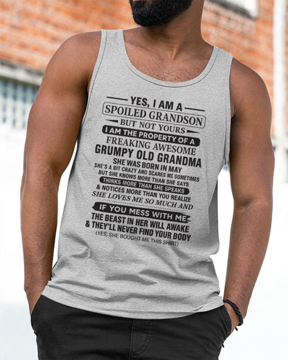 Yes I’m A Stubborn Grandson T-Shirt – Birthday Gift From May Grandma / Woman - TIEN05 (SKU10-171-05)