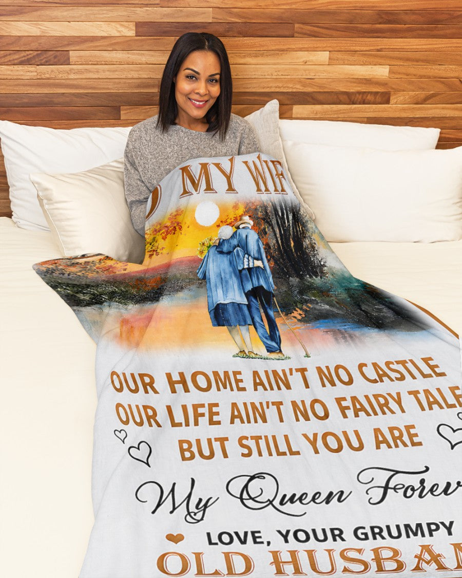 SPECIAL BLANKET TO YOUR WIFE - A WARM HUG FROM HUSBAND - TIEN00 (SKU2607-309)
