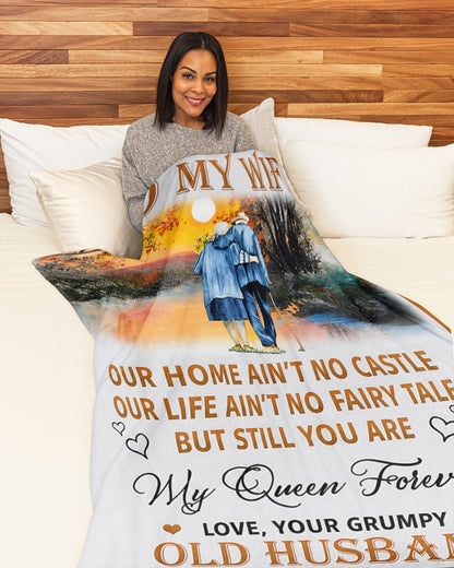 SPECIAL BLANKET TO YOUR WIFE - A WARM HUG FROM HUSBAND - TIEN00 (SKU2607-309)