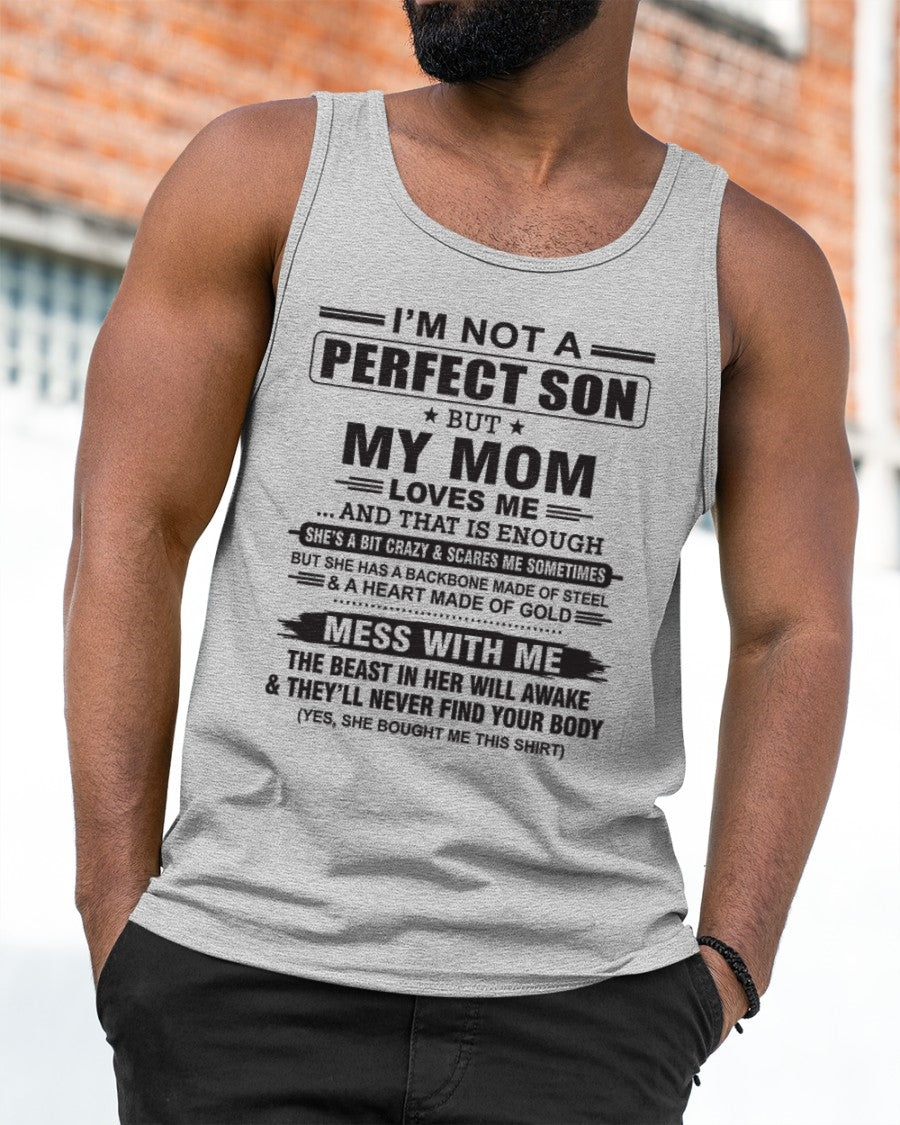"I'M NOT A PERFECT SON BUT MY MOM LOVES ME" - Birthday Gift From January Mom / Woman - TIEN00 (SKU10-147-00)