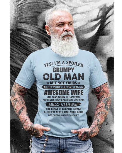 Awesome wife January - Perfect gift for husband From Wife - TIEN01 (SKU96-68-01)