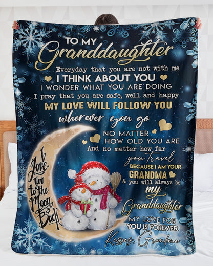 Special Gift For Your Granddaughter Blanket - From Grandma (SKUB11-06)