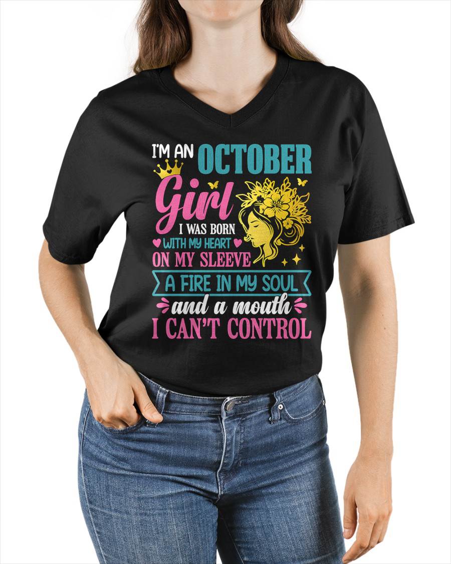 I'm An October Girl – T-Shirt For Woman – DOAN10 (SKU10-67-10)