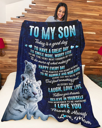 Special Gift For Your Son Blanket - From Mom (SKUB12-03)