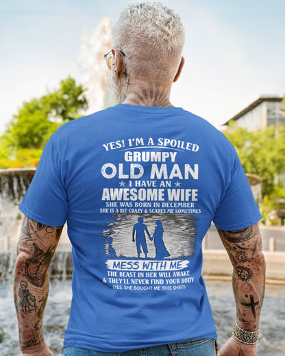 Awesome wife was born December - Gift for boyfriend, Gift for husband from wife - Perfect gift for your husband - TIEN12 (SKU10-79-12)