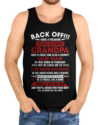 February – Back Off!!! I Have A Freaking Awesome Grandpa – Gift For Grandson And Granddaughter From Grandpa – DOAN02 (SKU10-153-02)